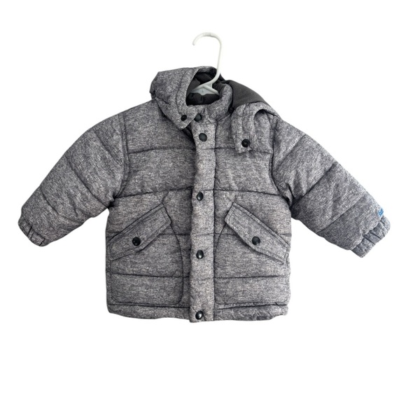 Baby Gap Jacket Toddler Gray Puffer Outdoor Winter Cold Primaloft 12-18 months - Picture 1 of 8